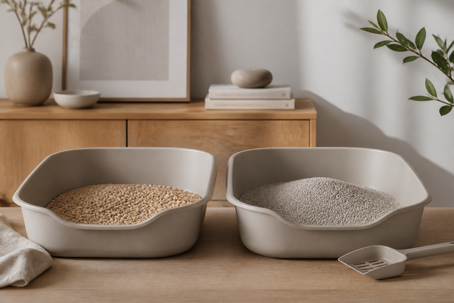 Houtkorrels vs bentoniet: welke kattenbakvulling koop je?