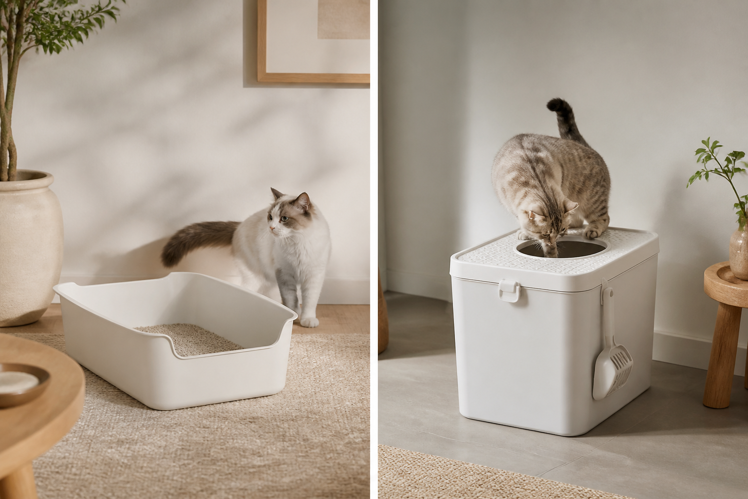 Open kattentoilet vs top-entry: welke koop je voor jouw kat?