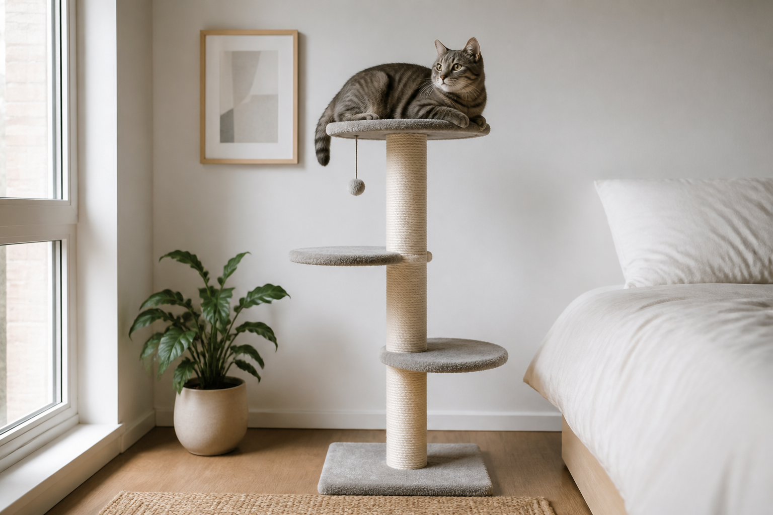 Welke kattenklimpaal past in een studentenkamer onder €75?